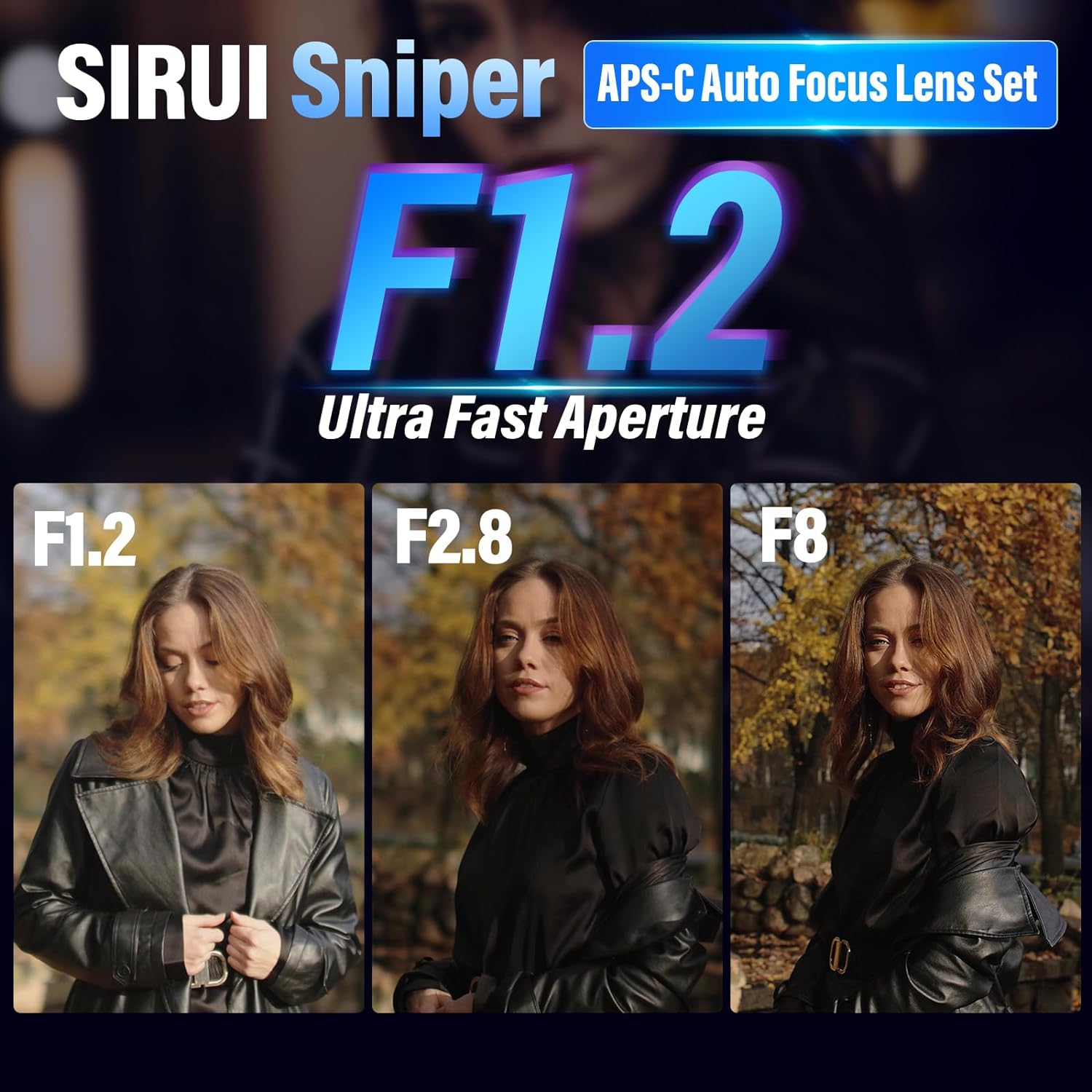 Detalle 2 de SIRUI Sniper Set obiettivi AF 23/33/56mm F1.2