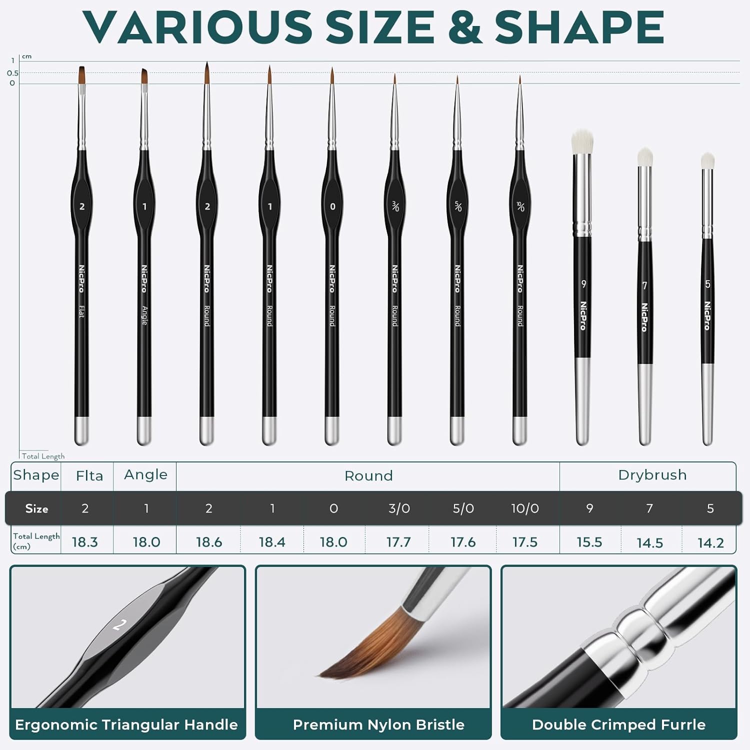 Thumbnail 5 de Nicpro Palette Peinture humide 9,6×6,2 pouces 🖌️