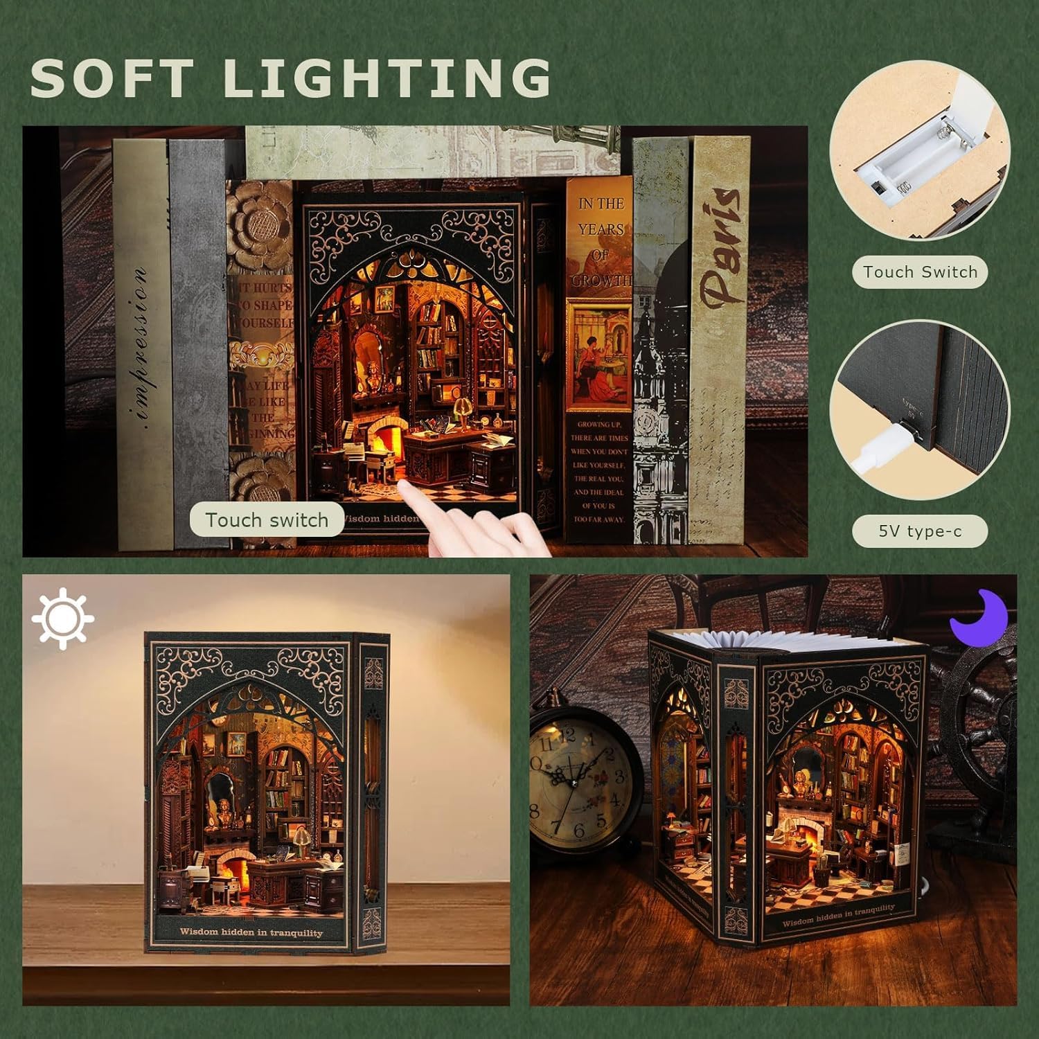 Thumbnail 3 de NookMaster Book Nook Kit mit LED 3D