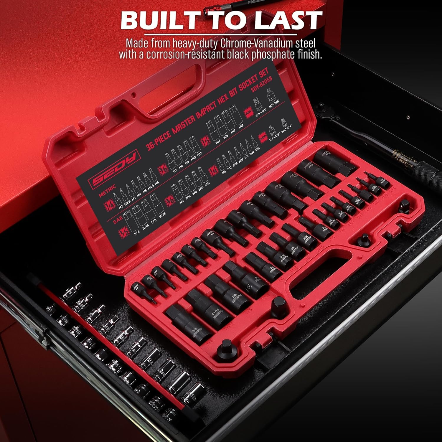 Thumbnail 2 de Hex Bit Impact Socket Set 36-Piece 🧰