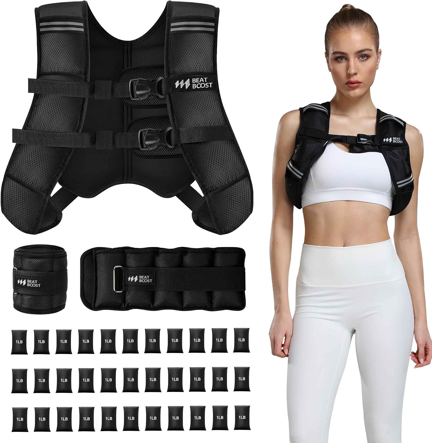 Detalle de BeatBoost Weighted Vest 5–30 lb