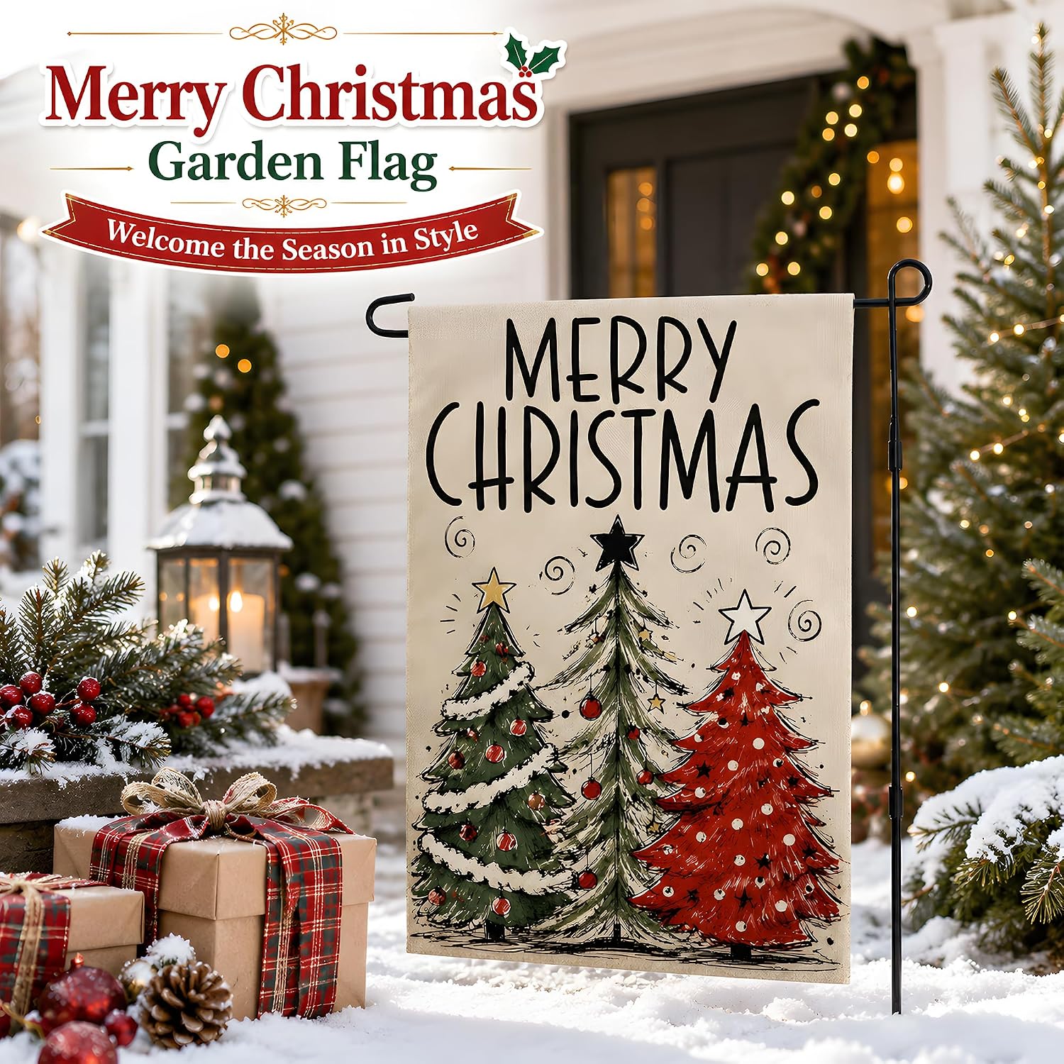 Detalle de Christmas Garden Flag, 12 x 18 Inch