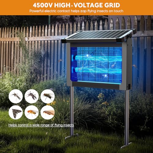 Detalle de Anysun Destructeur d'Insectes Solaire: Lampe Anti Moustique Extérieur 4500V