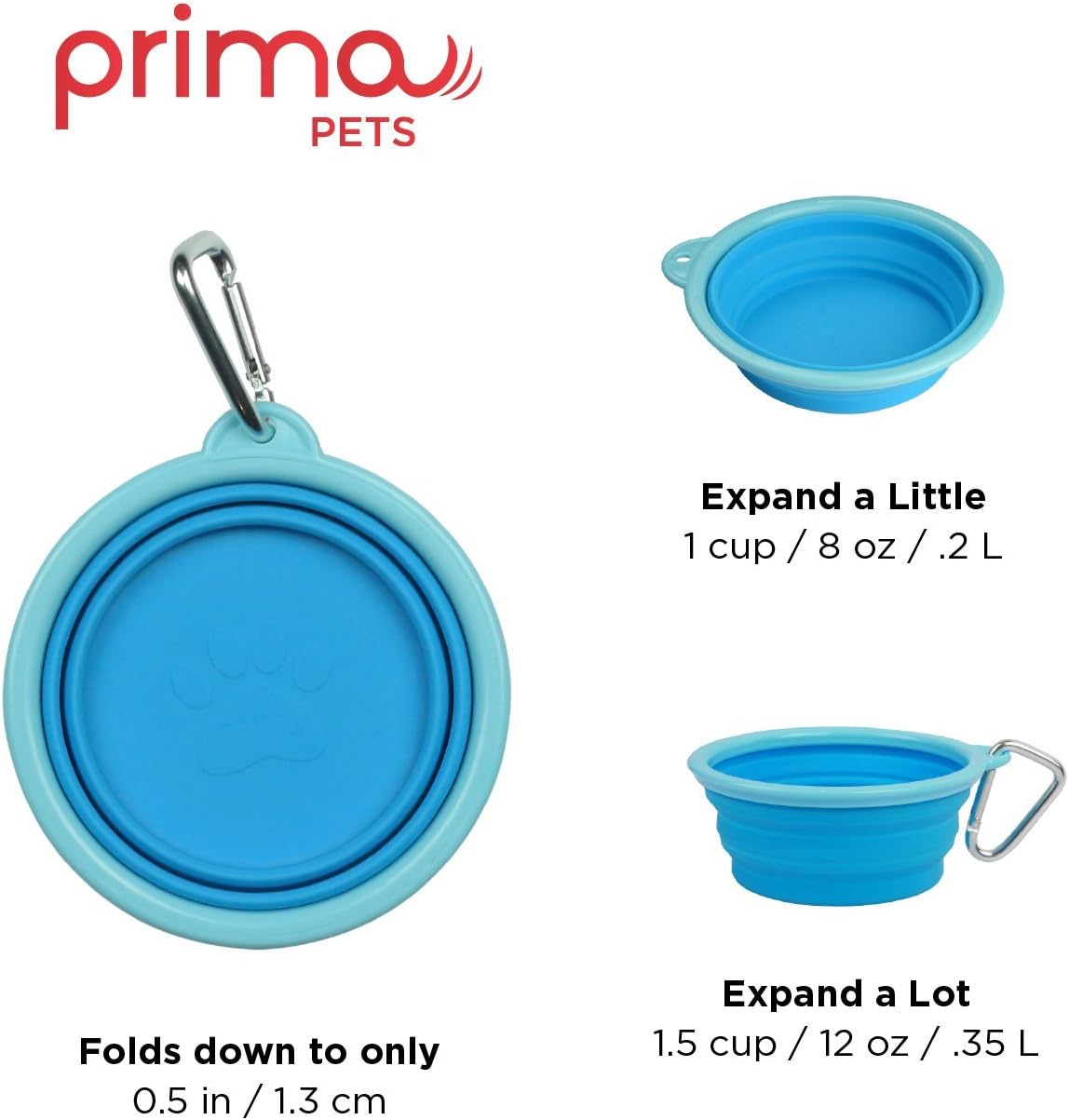 Detalle 2 de Prima Pet Silicone Travel Bowl 1.5-Cup