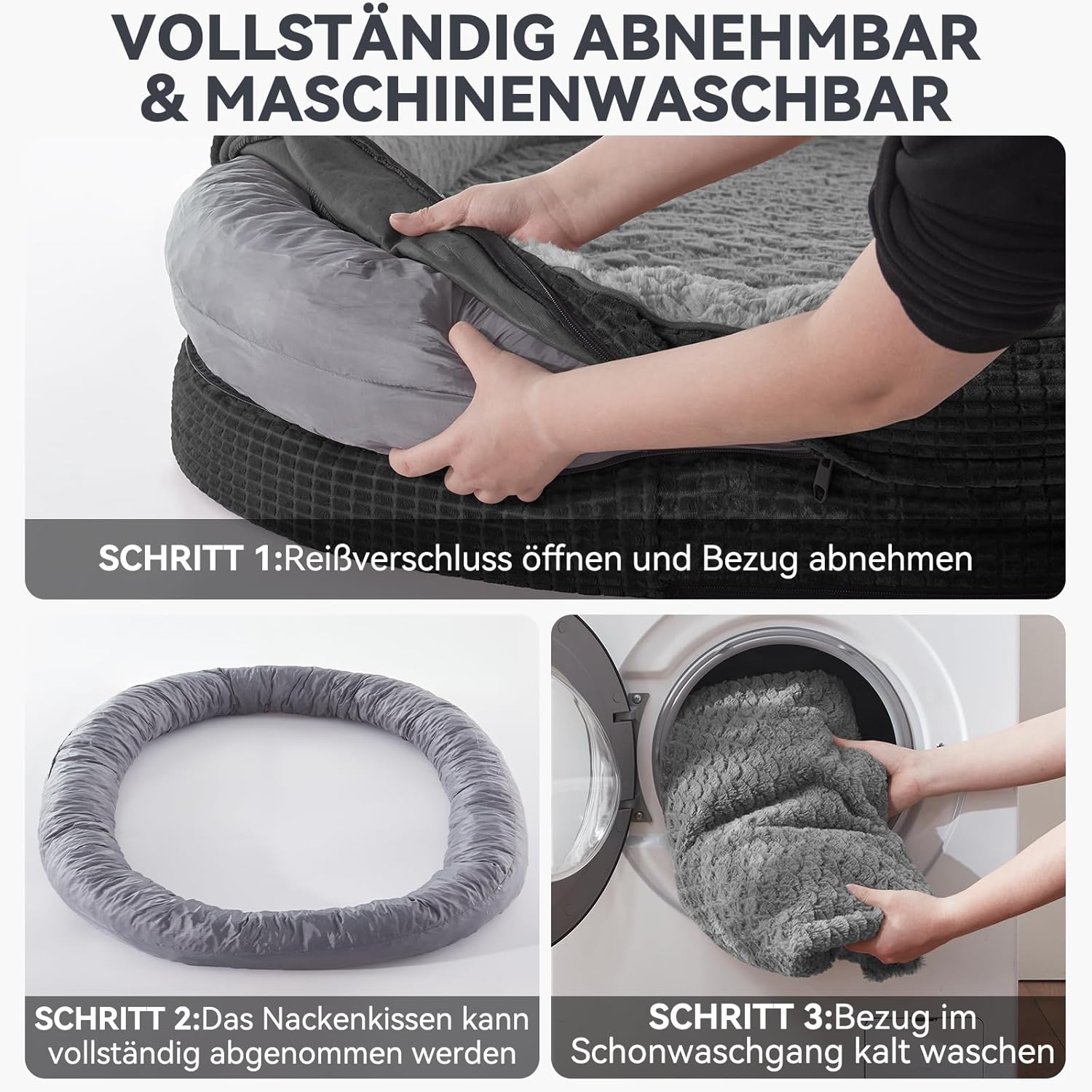 Thumbnail 6 de Pawk Orthopädisches Hundebett für mittelgroße Hunde – 360° Polsterung, Memory Foam, wasserdicht und waschbar