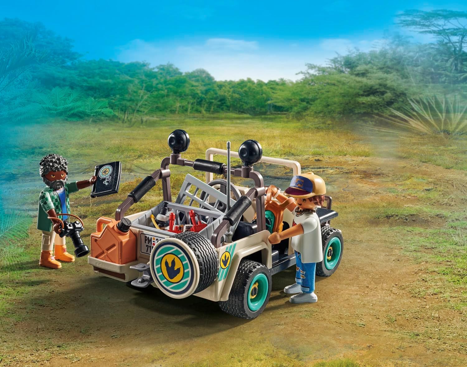 Detalle de PLAYMOBIL Dinos 71523 Campo Base con Dinosauri: esplorazione, accessori e avventura per bambini dai 4 anni