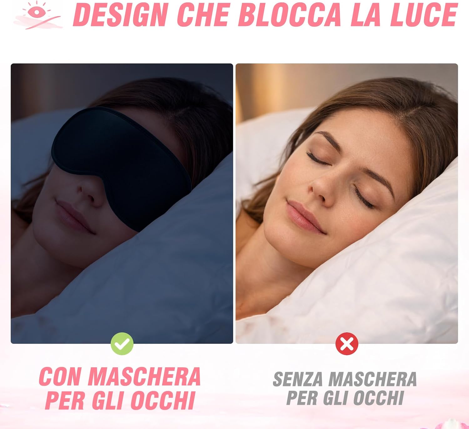 Thumbnail 4 de GRIFEMA Mascherina per Dormire 3D 100% Oscurante: comfort e oscurità totale per sonno profondo