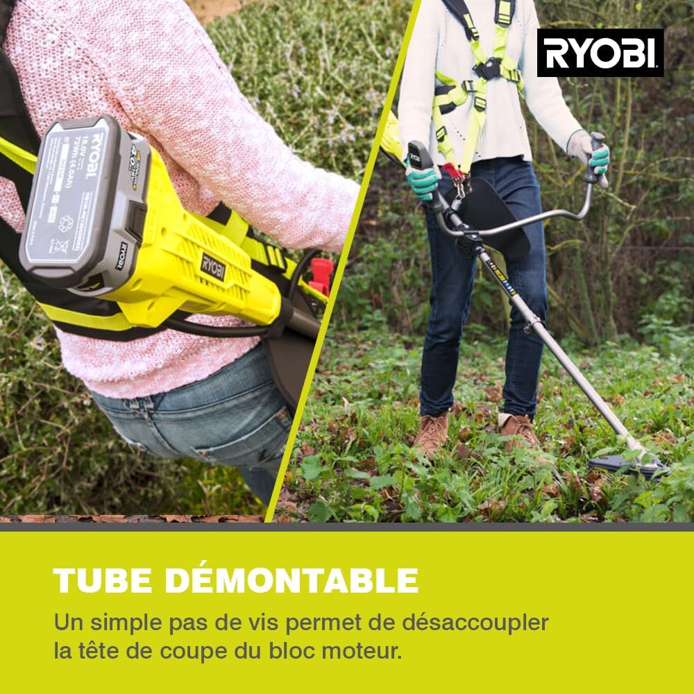 Thumbnail 1 de Ryobi OBC1820B 18V One+ Cordless Brush Cutter with Bike Handle
