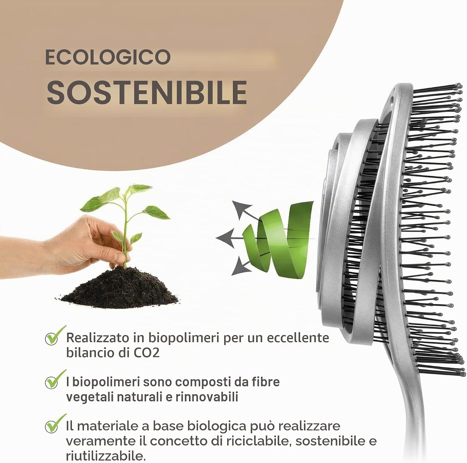 Detalle de marQus Spazzola Districante per Capelli - Biodegradabile, Vegana e Bio-friendly