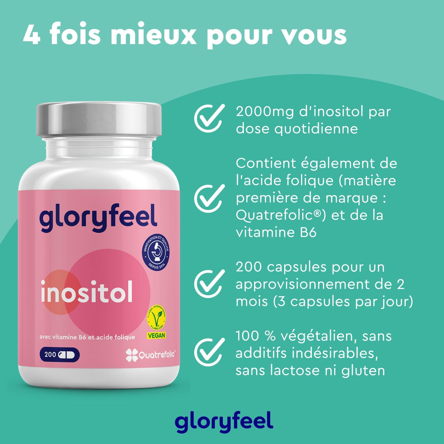 Detalle 2 de Inositol Quatrefolic 2000 mg ⚙