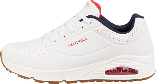Thumbnail 2 de Skechers Uno Stand on Air Baskets Homme – White Durabuck Navy Red Trim, 41 EU