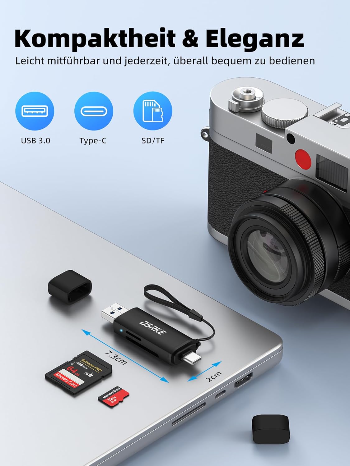 Thumbnail 5 de DSRKE SD Kartenleser USB 3.0 & USB-C