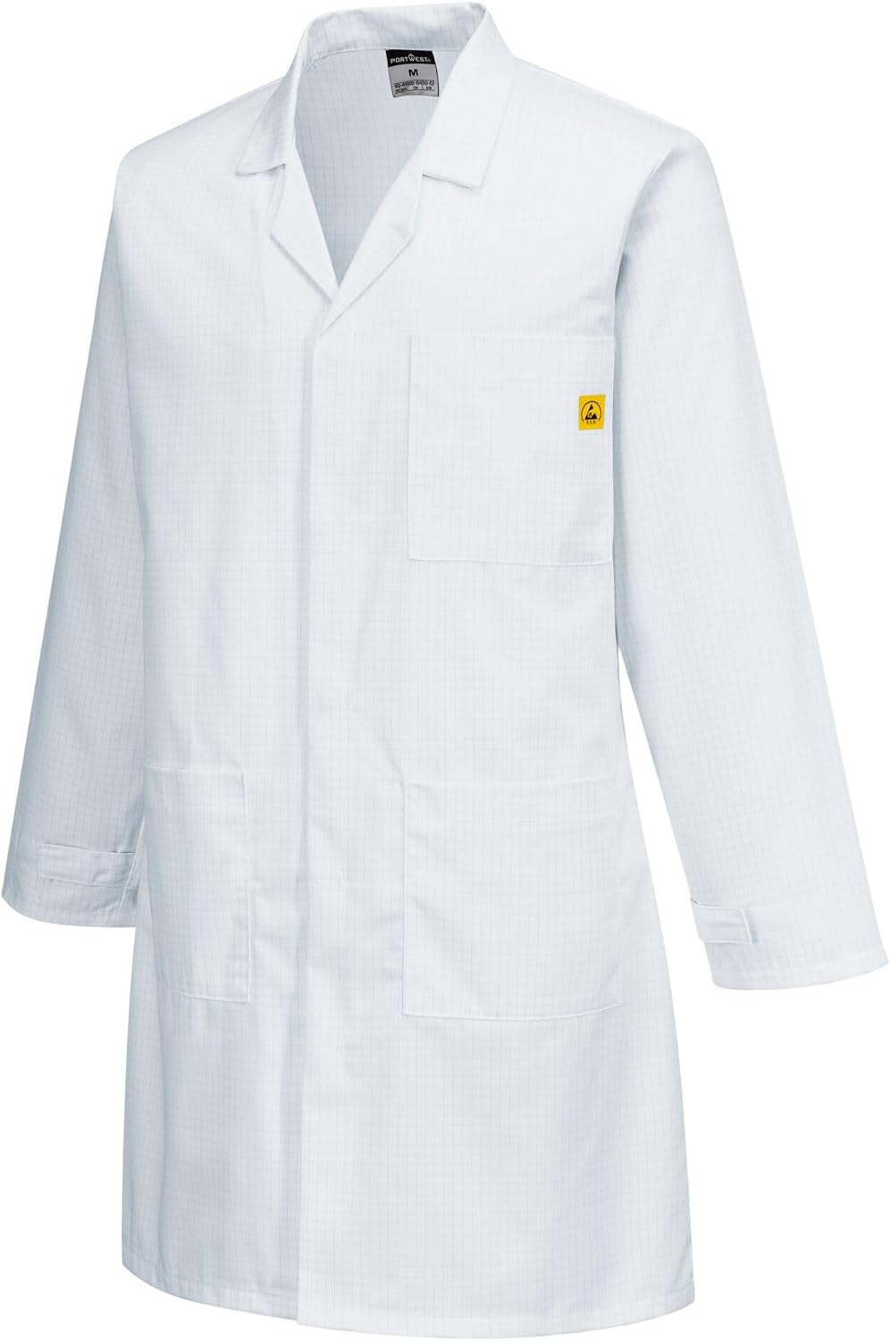 Detalle de Portwest AS10WHRXL Anti-Static ESD Coat, White, XL