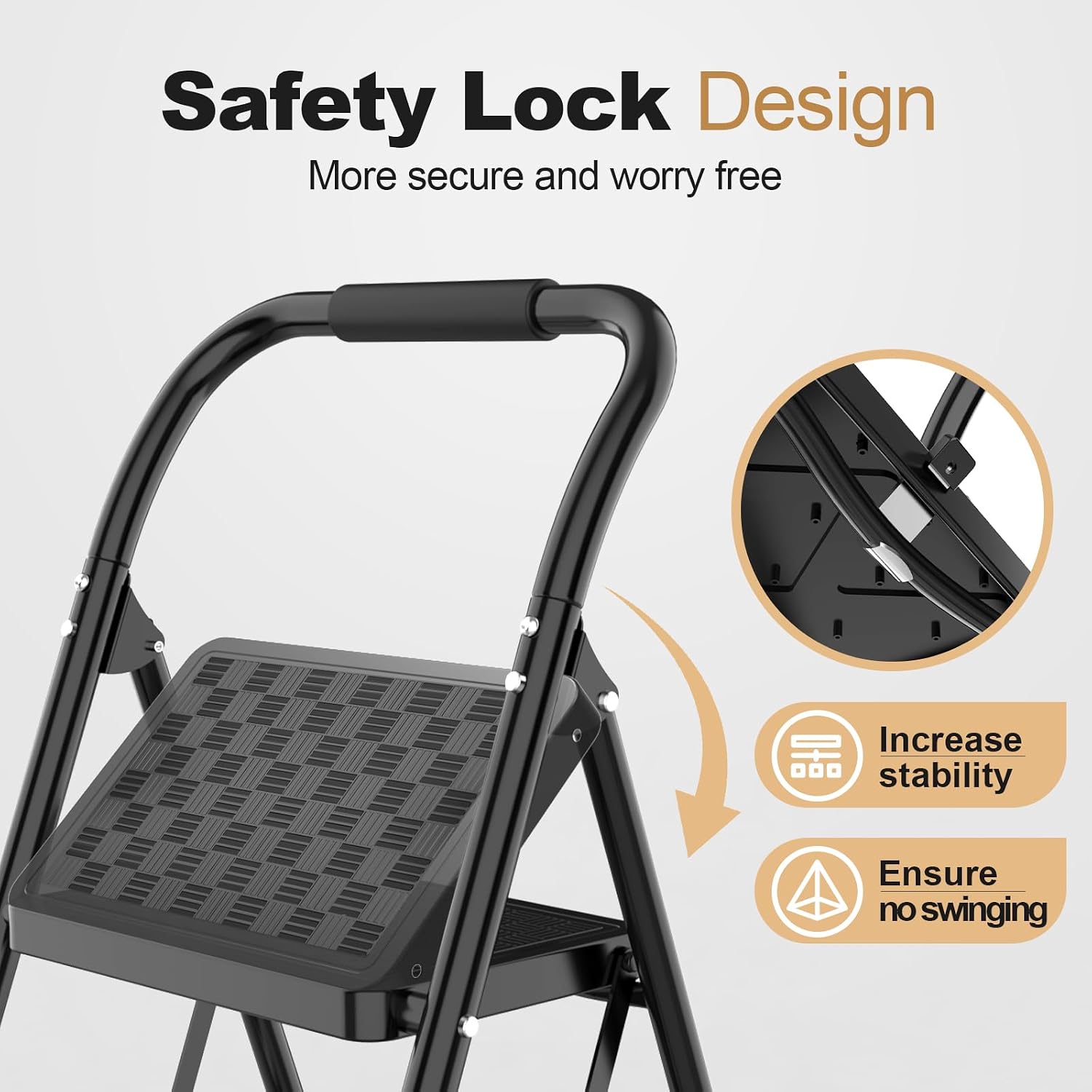 Detalle de HBTower 3-Step Ladder