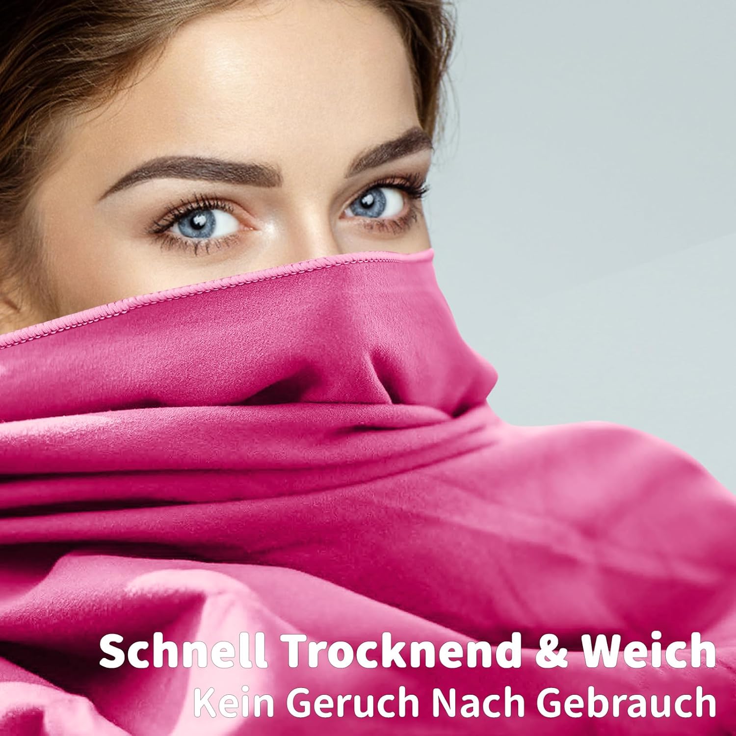 Thumbnail 2 de Pameil Mikrofaser Handtuch 3er Set – Großes Badetuch 160x80 cm + 2x 40x80 cm Tücher, schnelltrocknend & leicht