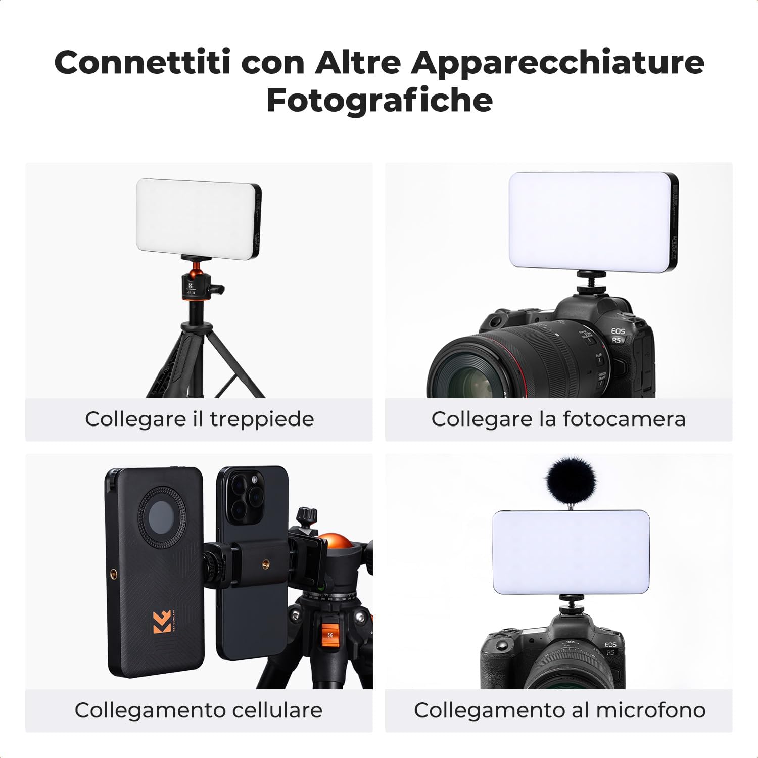 Thumbnail 6 de K&F CONCEPT 135 LED RGB Video Light, 5000 mAh