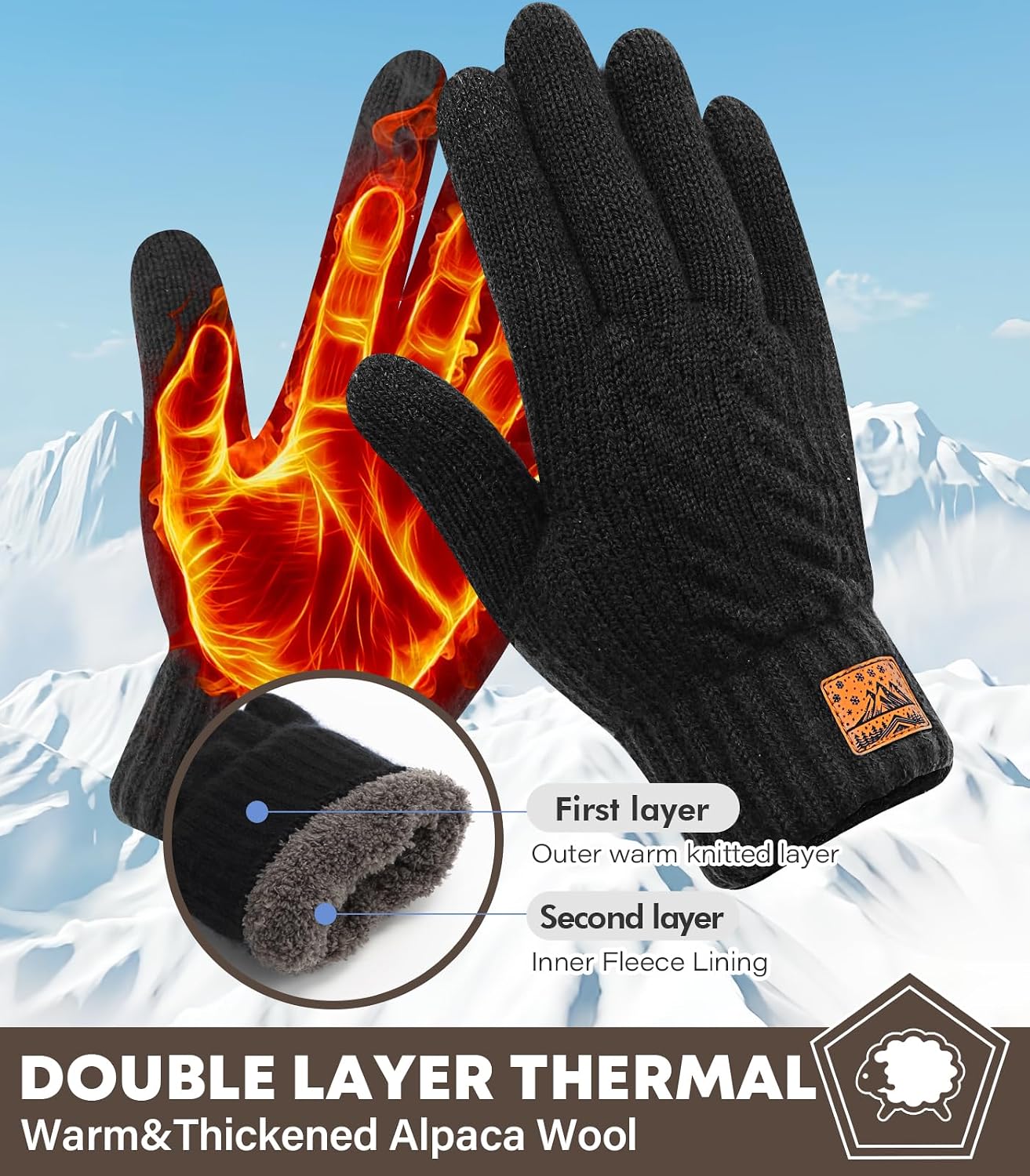 Detalle 2 de CHENMEI Winter Gloves Touchscreen
