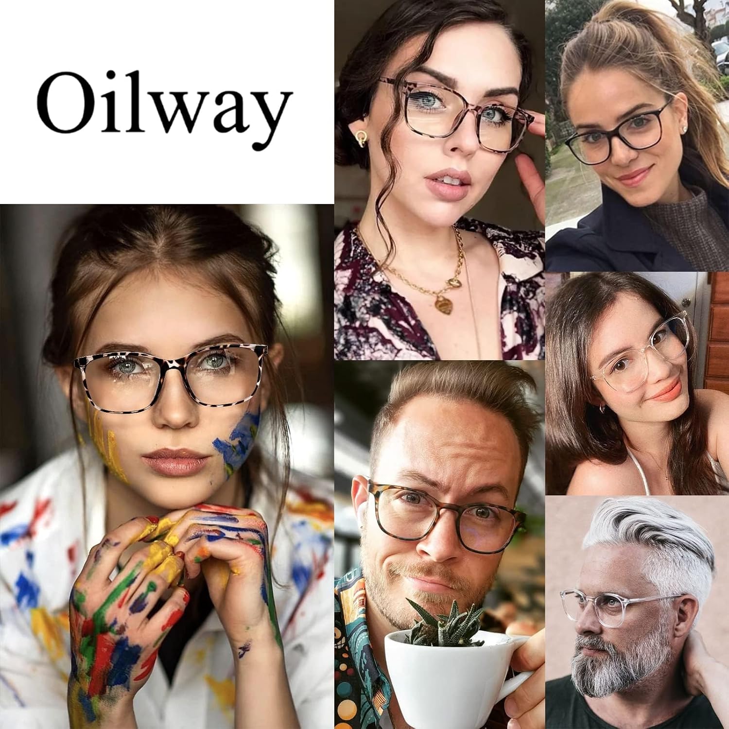 Detalle de Oilway Blue-Light Blocking Glasses: Anti-Eyestrain Computer/Phone/TV Glasses