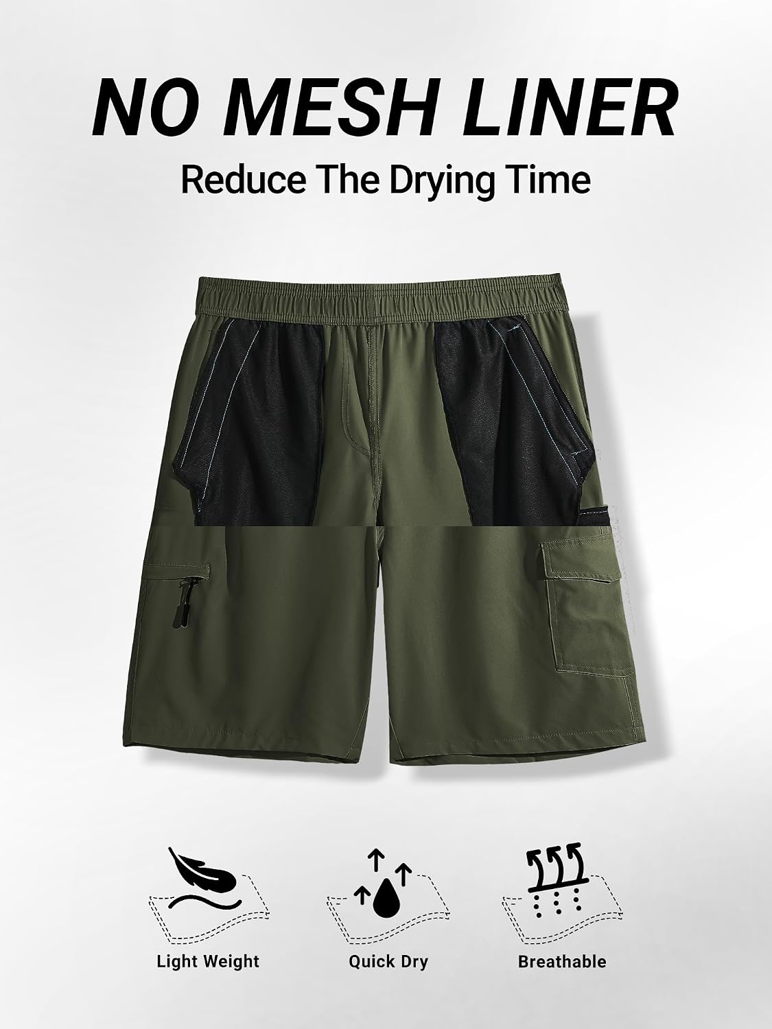 Detalle 2 de Arcweg Pantaloncini Uomo per nuoto e tempo libero: asciugatura rapida, zip e design sportivo (S-XXL)