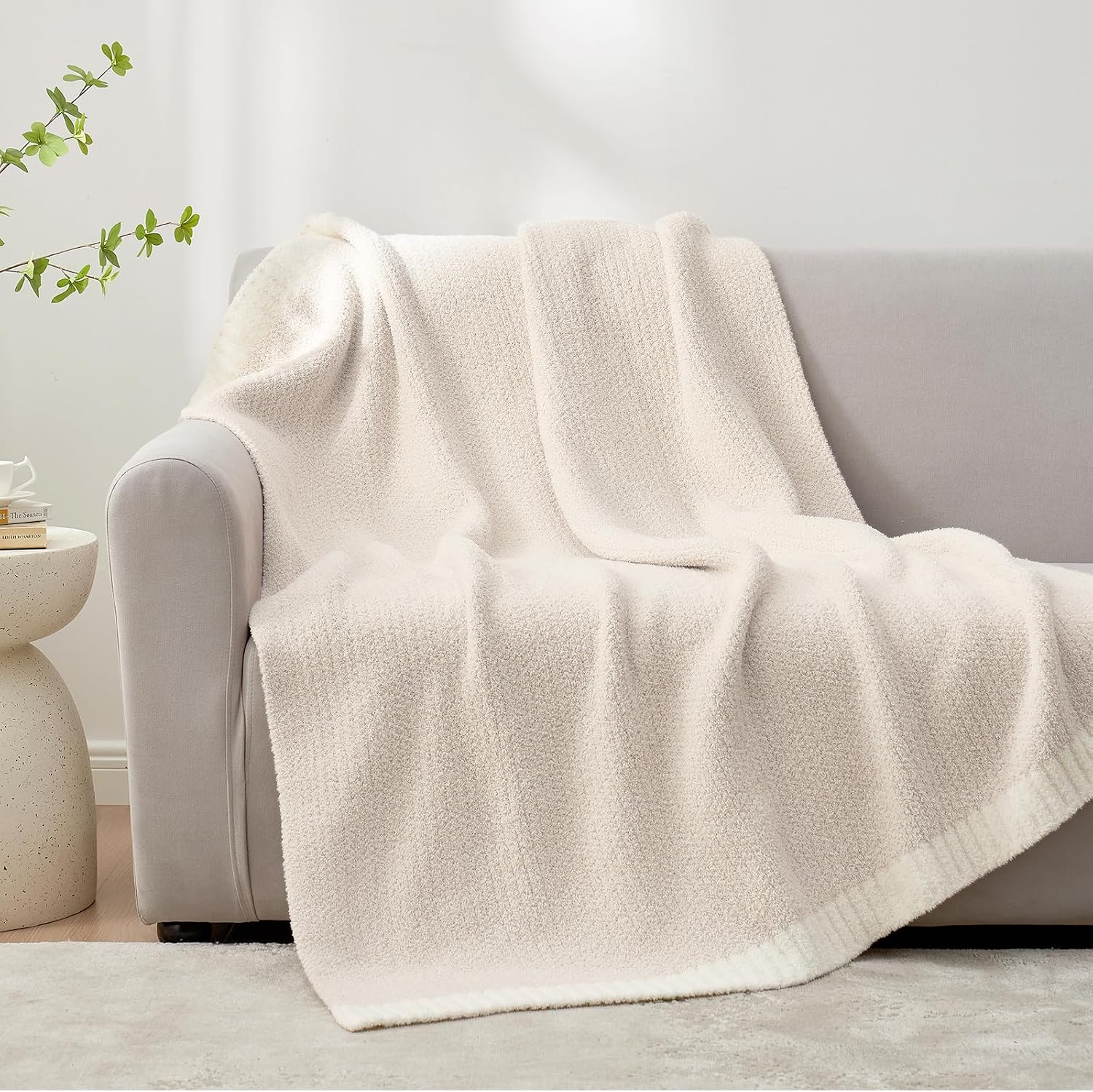 Thumbnail 5 de Snuggle Sac Buttery Ivory Throw Blanket 50 x 60 🛋