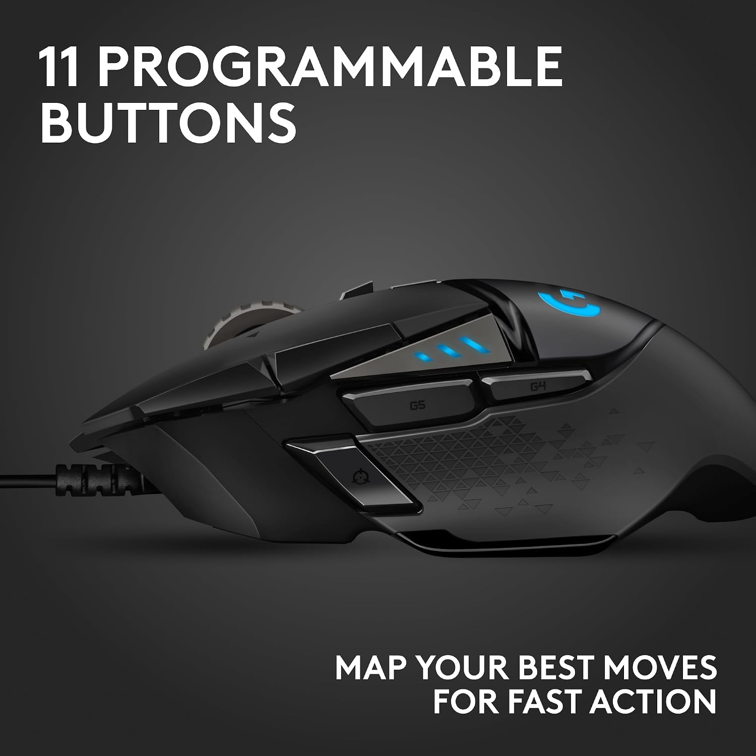 Detalle de Logitech G502 Hero Wired Gaming Mouse — Precision, Customization, and Build Quality