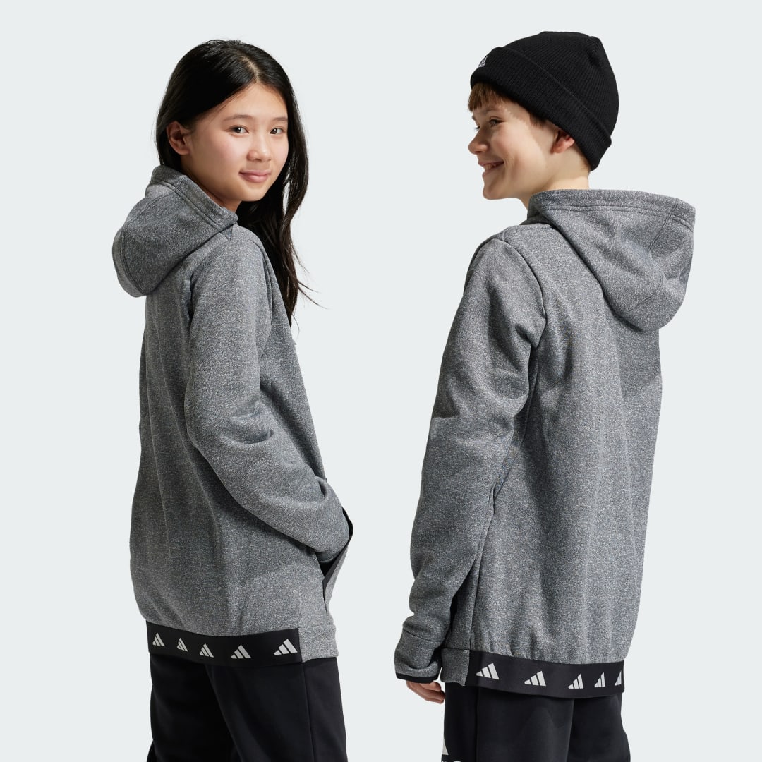 Detalle 2 de Sudadera con capucha Fleece (Adolescentes) – Adidas, negro