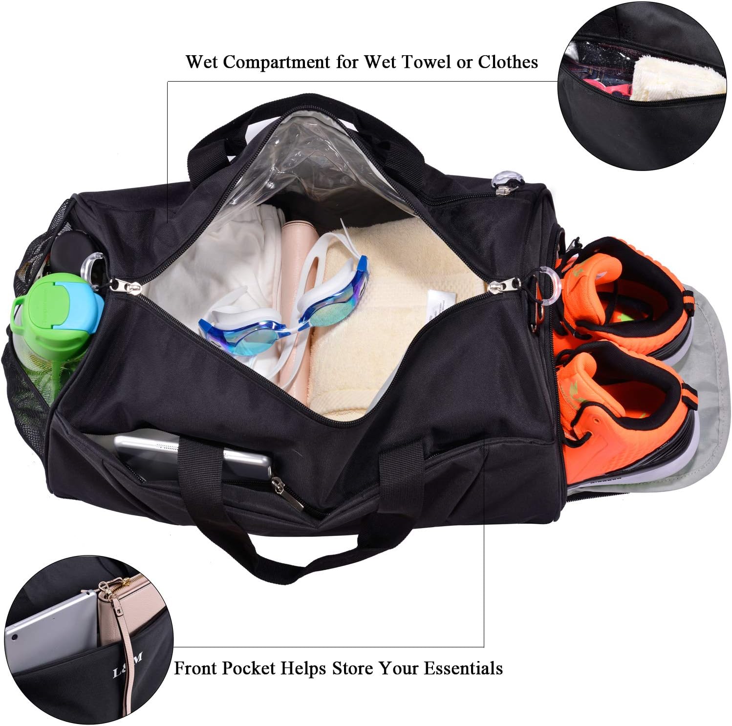 Thumbnail 2 de Gym Bag with Shoes Compartment 1 Pack