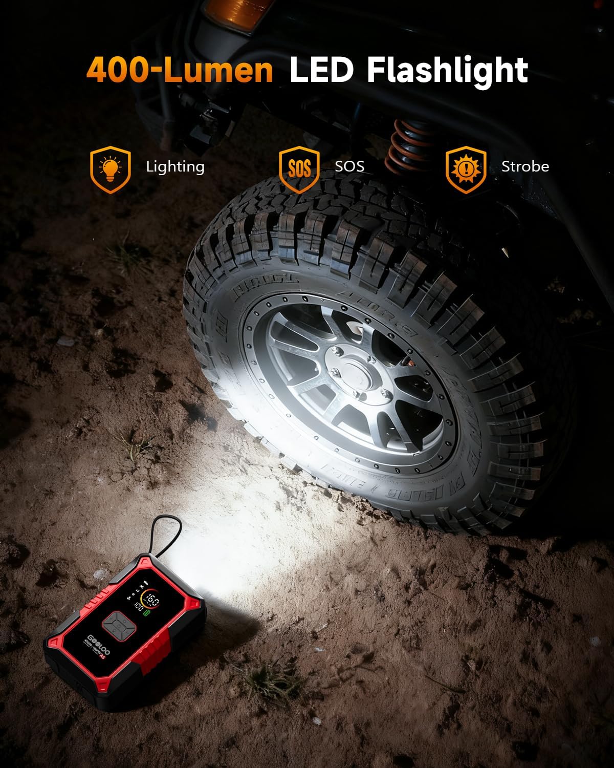 Thumbnail 6 de GOOLOO A5 5-in-1 Jump Starter with Air Compressor (4000A) and 160PSI Tyre Inflator