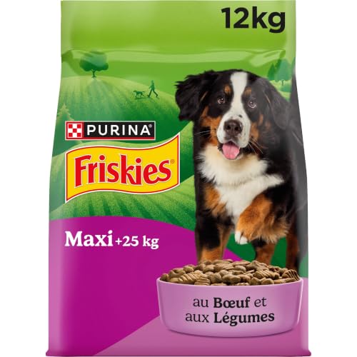 Detalle de FRISKIES Maxi - Croquettes pour Chiens Adultes de Grande Taille au Bœuf (Sac 12 kg)