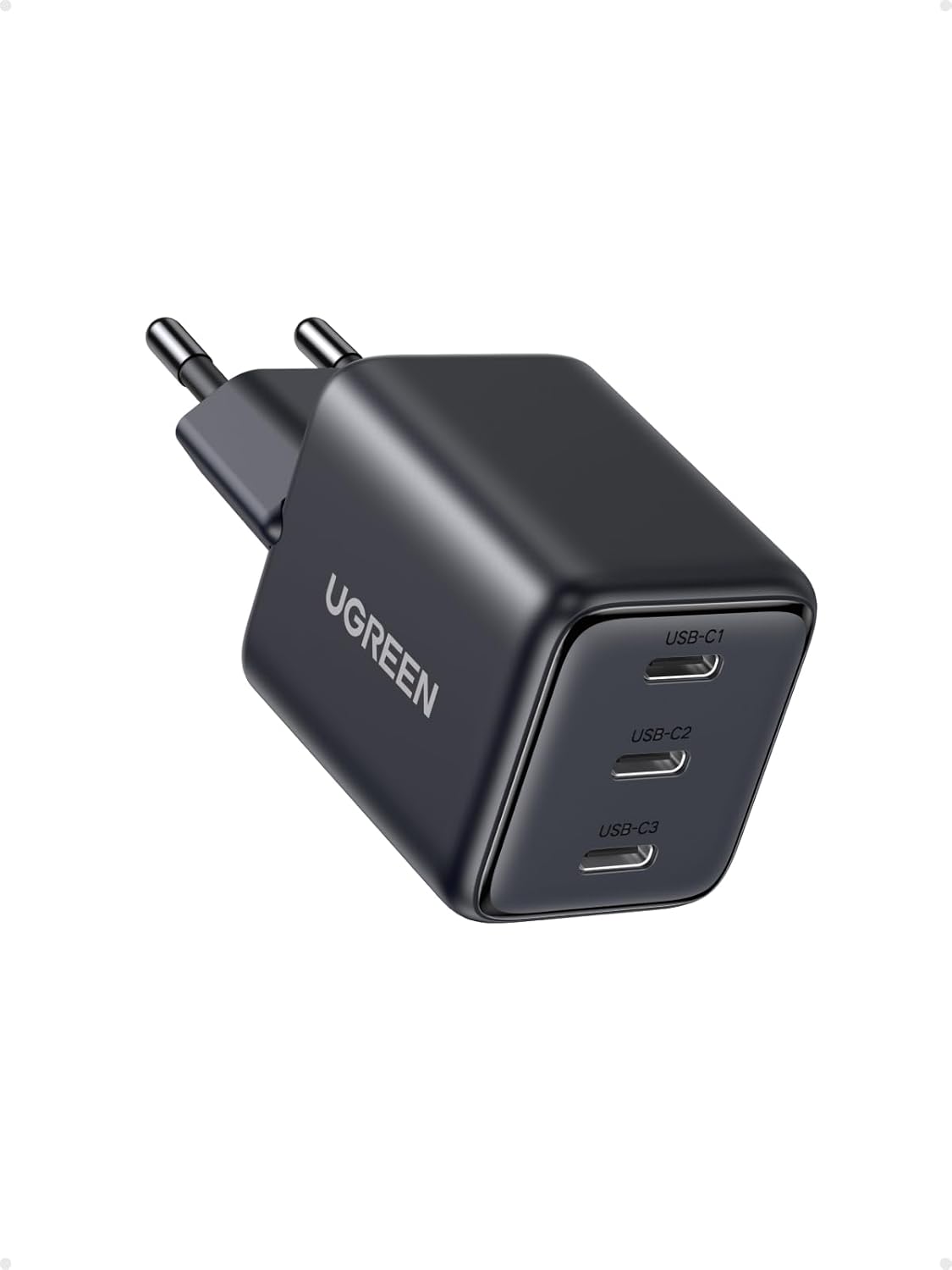 Detalle de UGREEN Zapix 30W Cargador USB-C 3 puertos