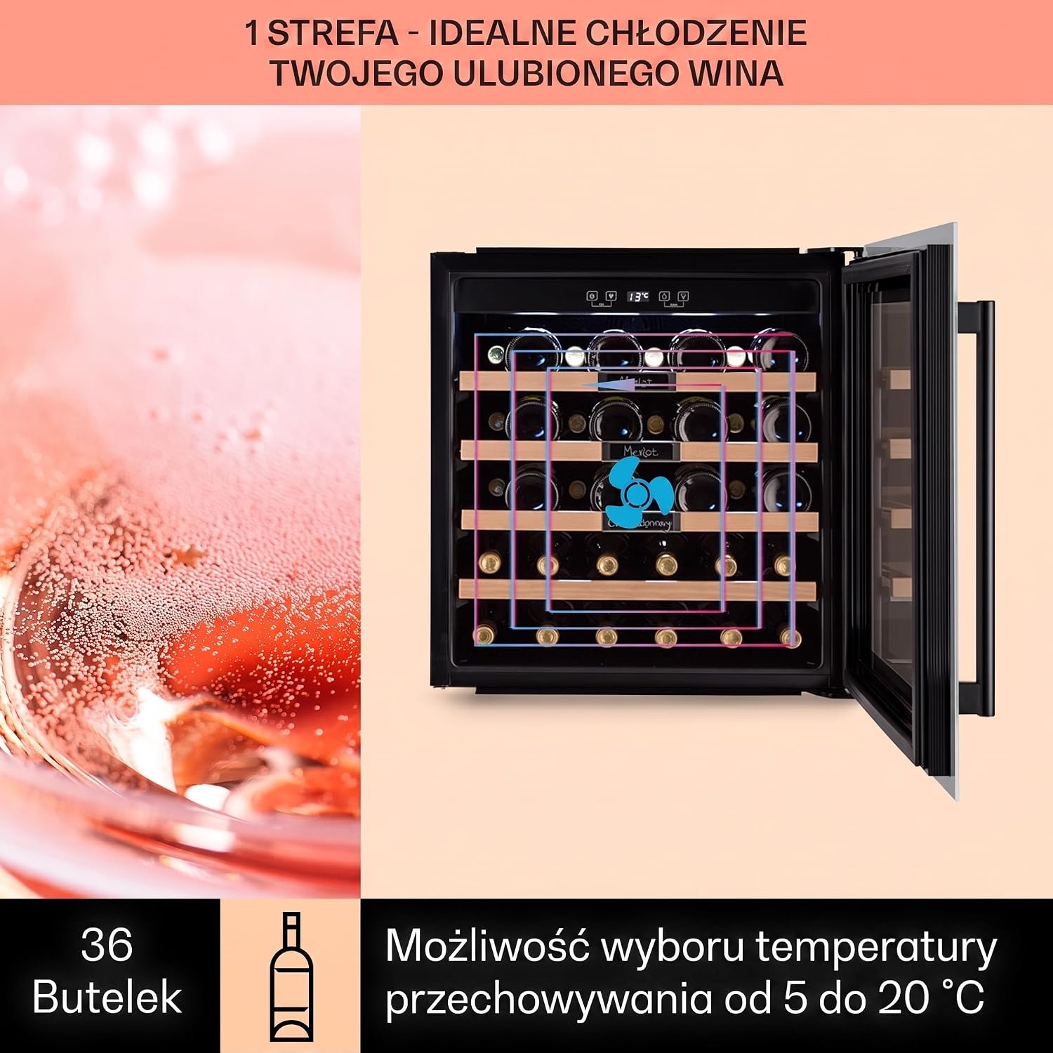 Thumbnail 2 de Klarstein Vinsider 36 Built-In Uno Wine Cooler, 92L, 5–20°C