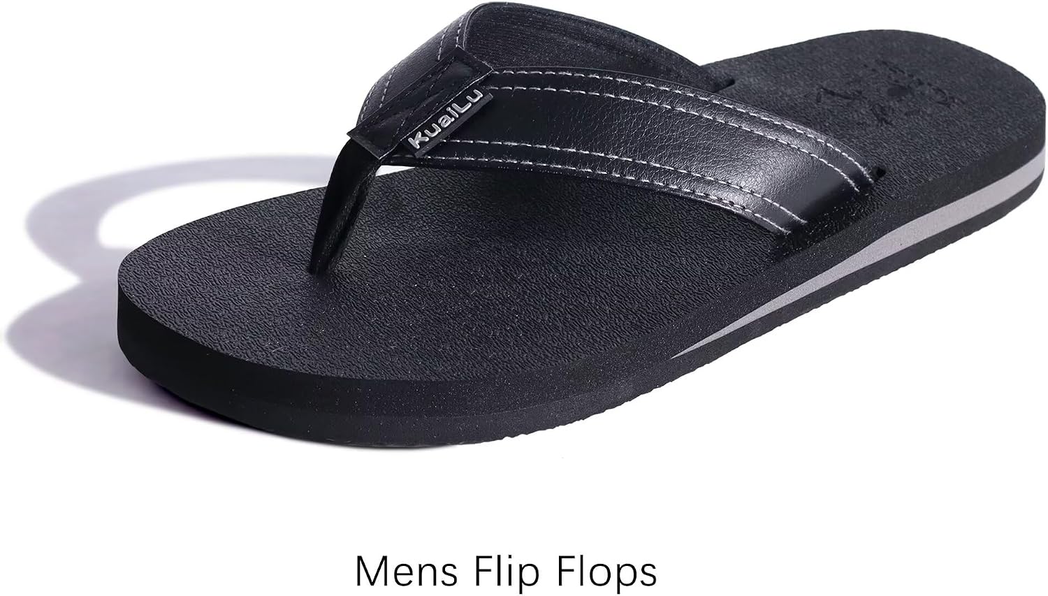 Thumbnail 6 de KuaiLu Men's Yoga Mat Leather Flip Flops with Arch Support