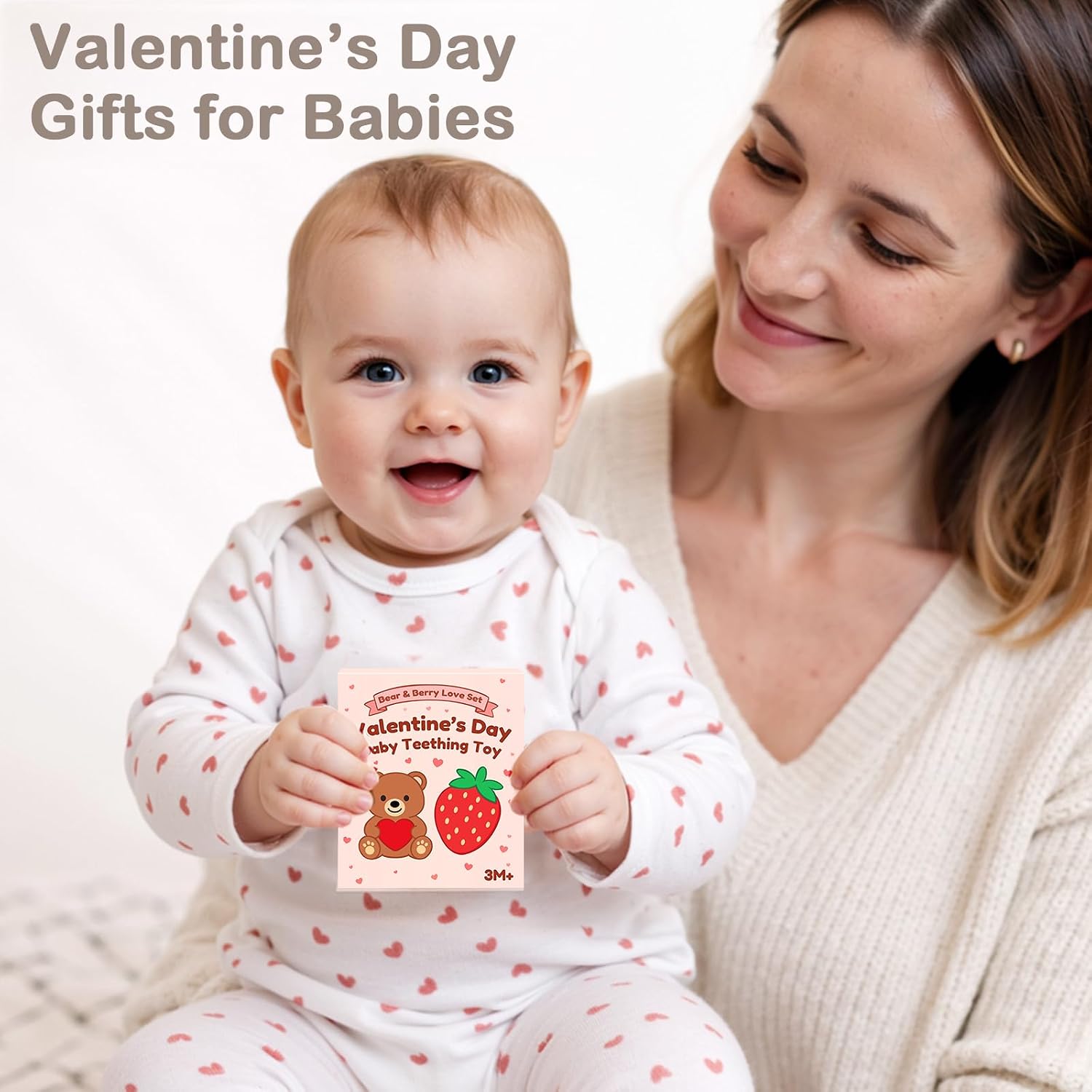 Thumbnail 5 de Valentine’s Baby Teething Toys, Silicone Teddy Bear & Strawberry Teethers