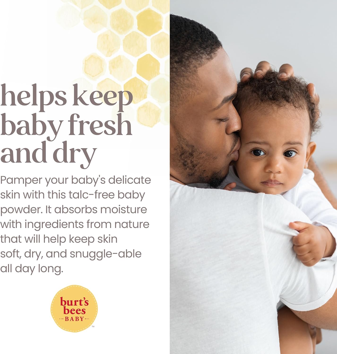Detalle 1 de Burt’s Bees TU_2138161 Baby Dusting Powder, Talc-Free Cornstarch, 7.5 Ounces, 3-Pack