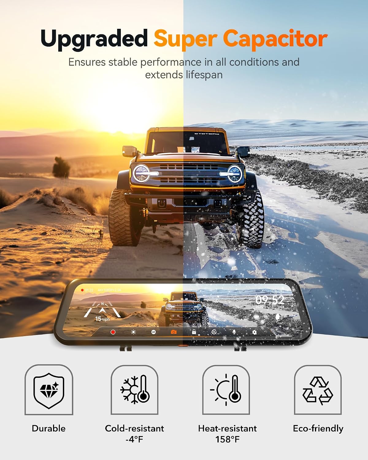 Thumbnail 6 de WOLFBOX G900 Tripro 4K Mirror Dash Cam 256GB