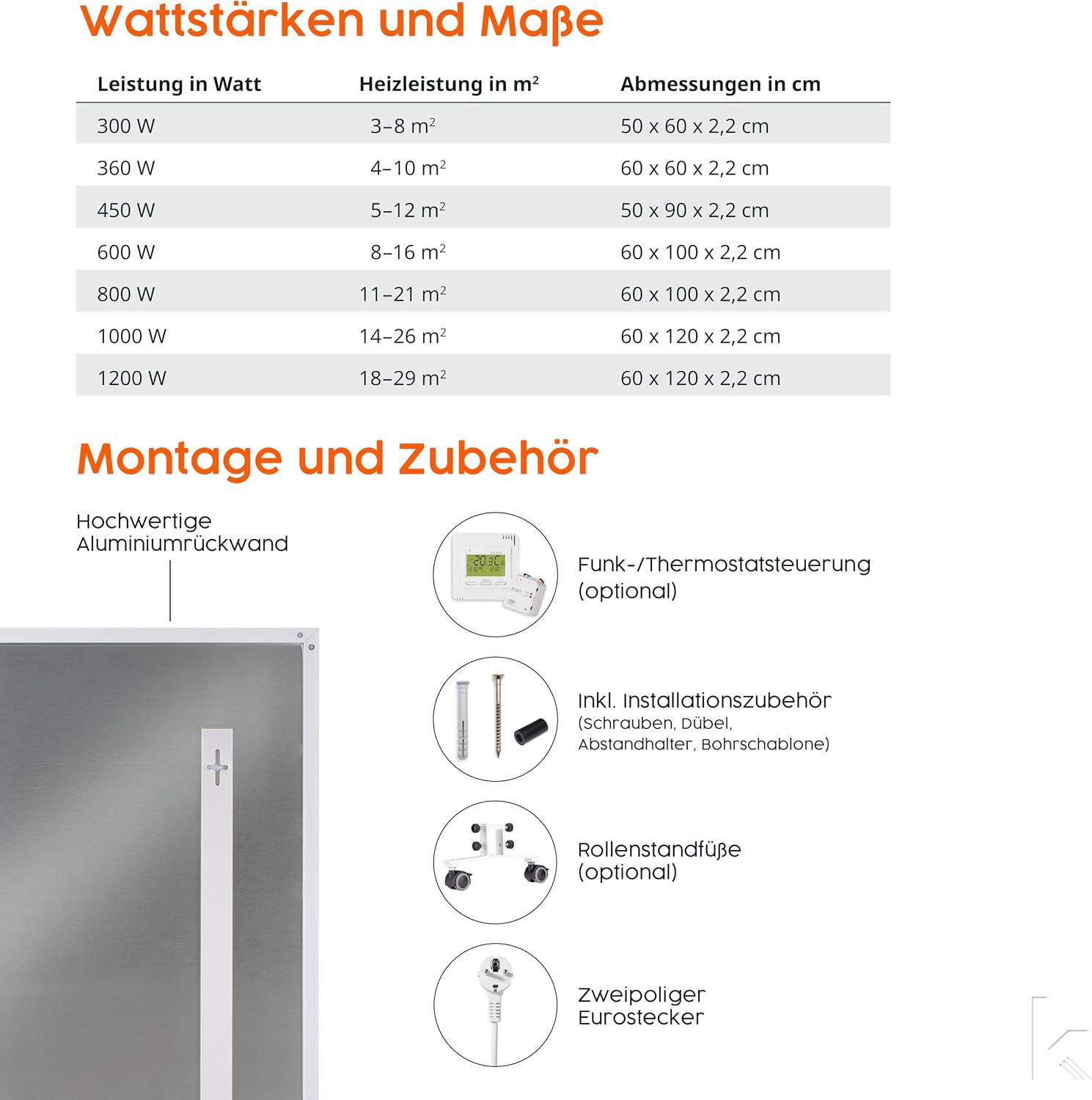 Thumbnail 3 de Könighaus infravärmare 450 W för takmontering, 5–12 m²
