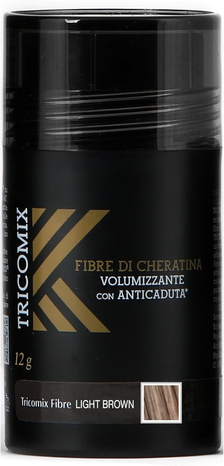 Detalle de Tricomix Fibre di Cheratina per Capelli 12g – Fibre ispessenti per diradati, Light Brown