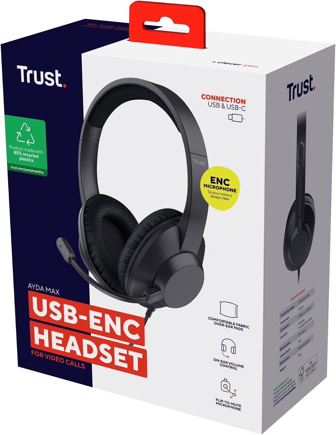 Thumbnail 15 de Trust Ayda MAX Auriculares USB-C con Cancelación de Ruido