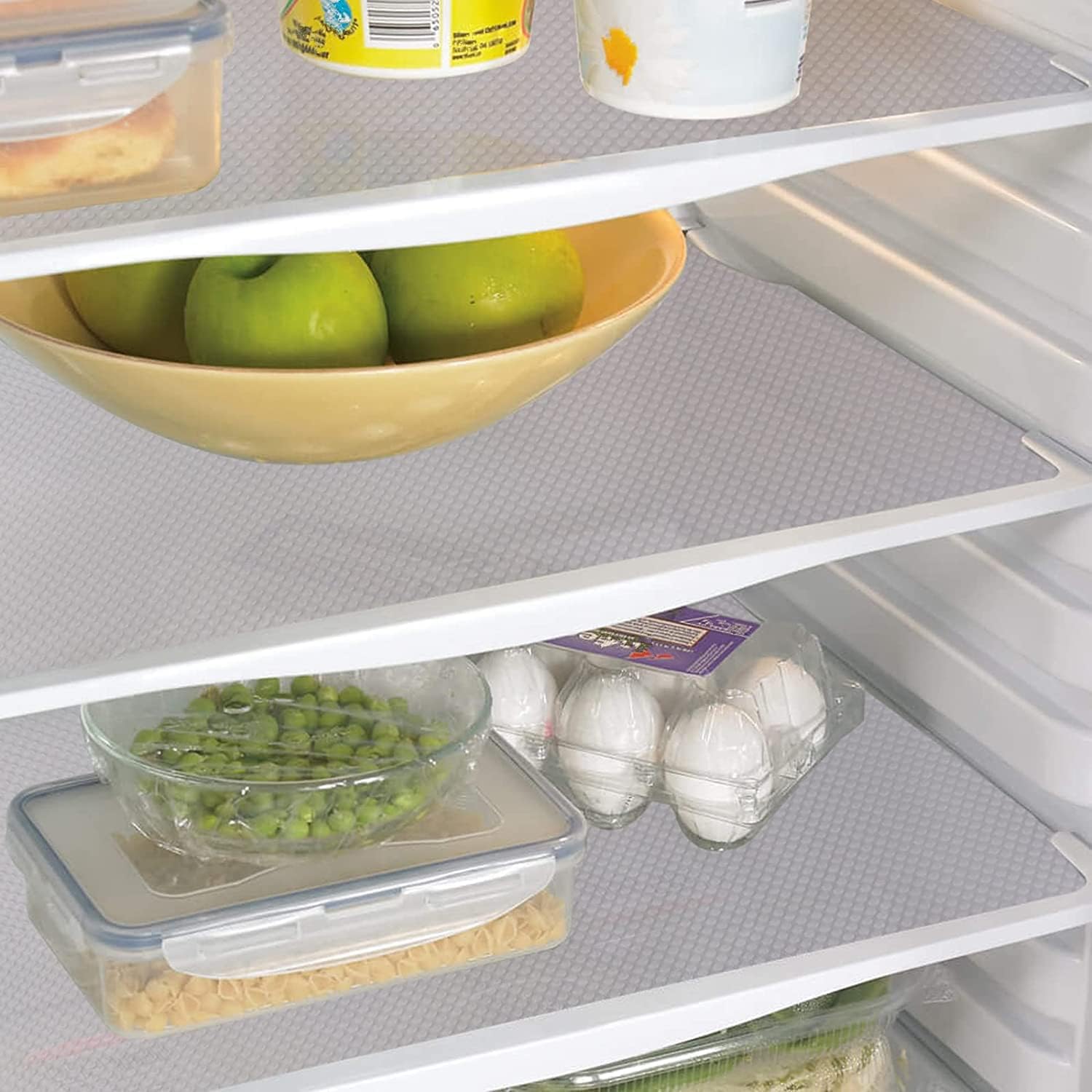 Detalle de AKINLY 9-Pack Washable Waterproof Fridge Liners and Drawer Mats (White)