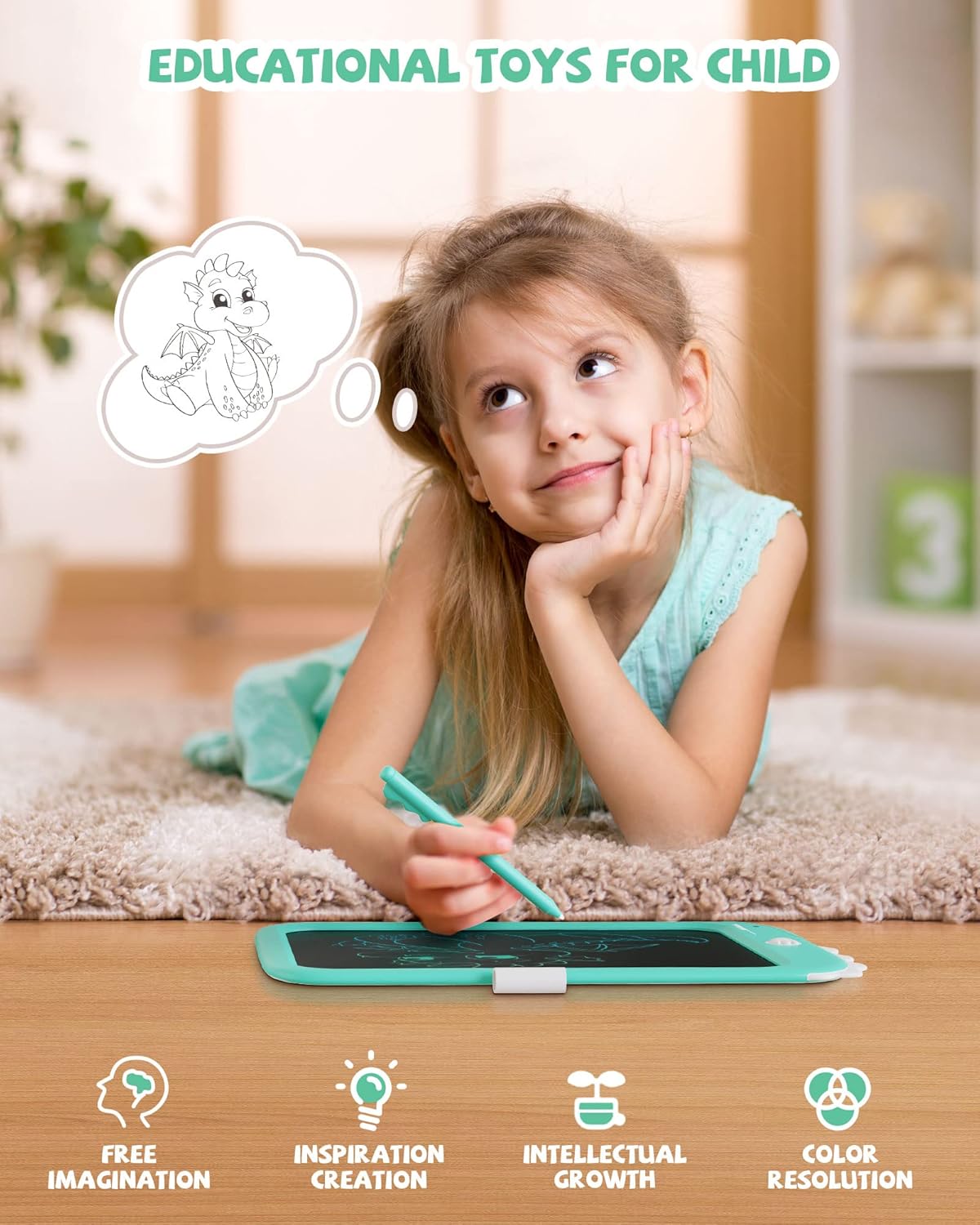 Thumbnail 1 de 10-Zoll-LCD-Schreibblock digitales Zeichenbrett für Kinder