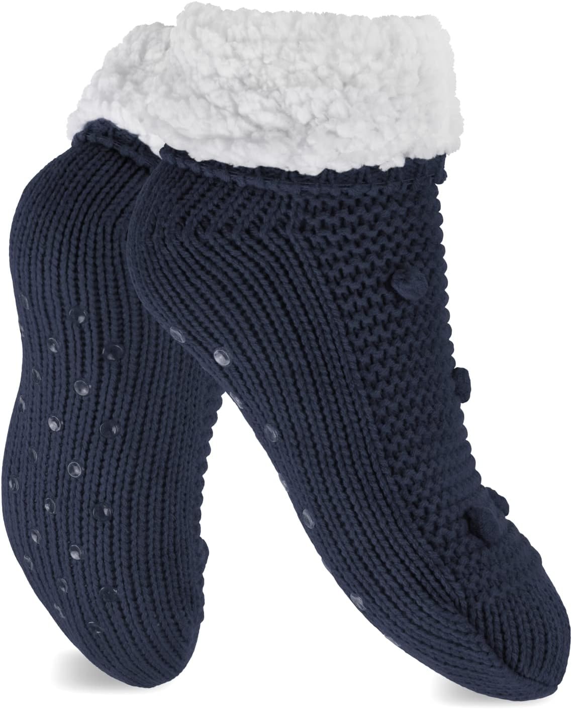 Thumbnail 6 de Footstar Women's Soft Winter Socks with ABS Grip and Pom-Pom Detail