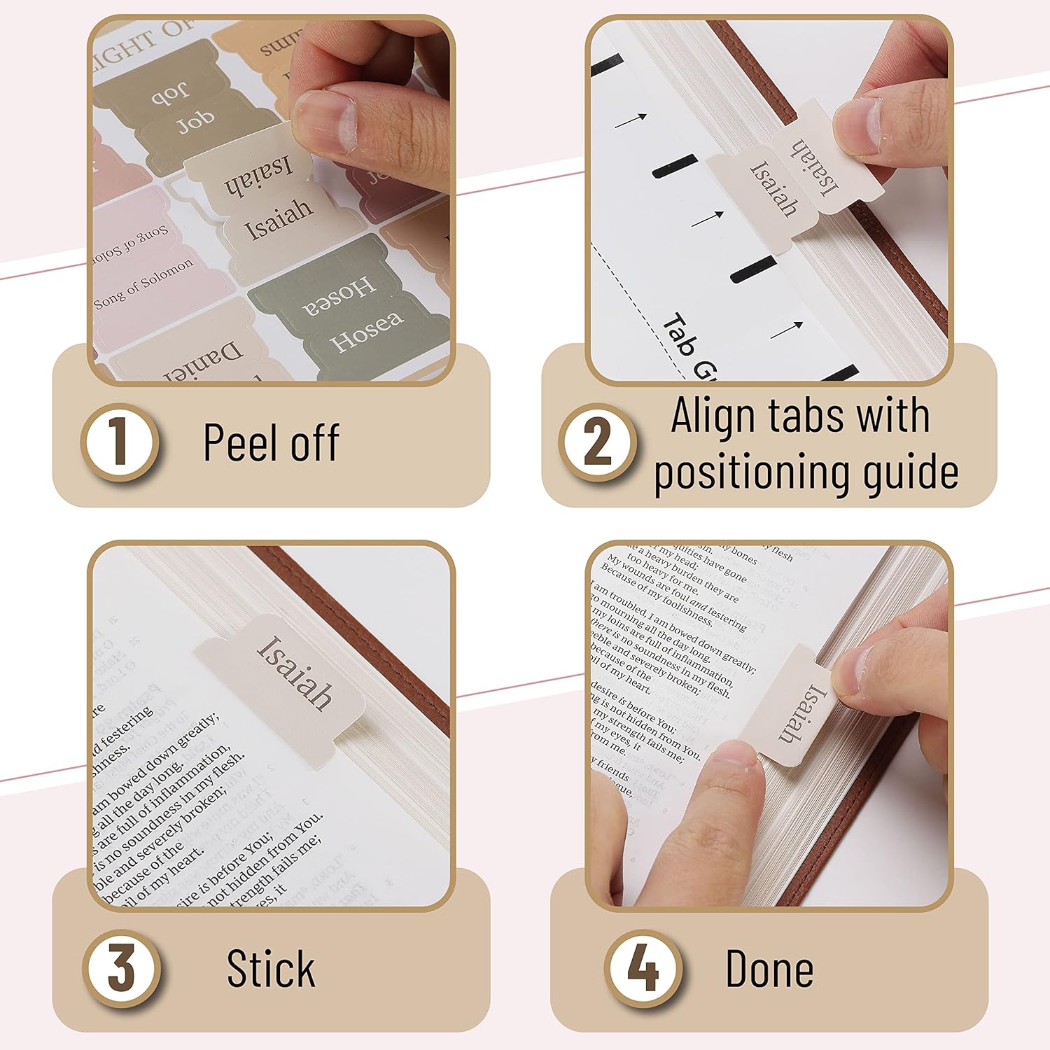 Detalle de Mr. Pen Bible Tabs, 75-Tab Set