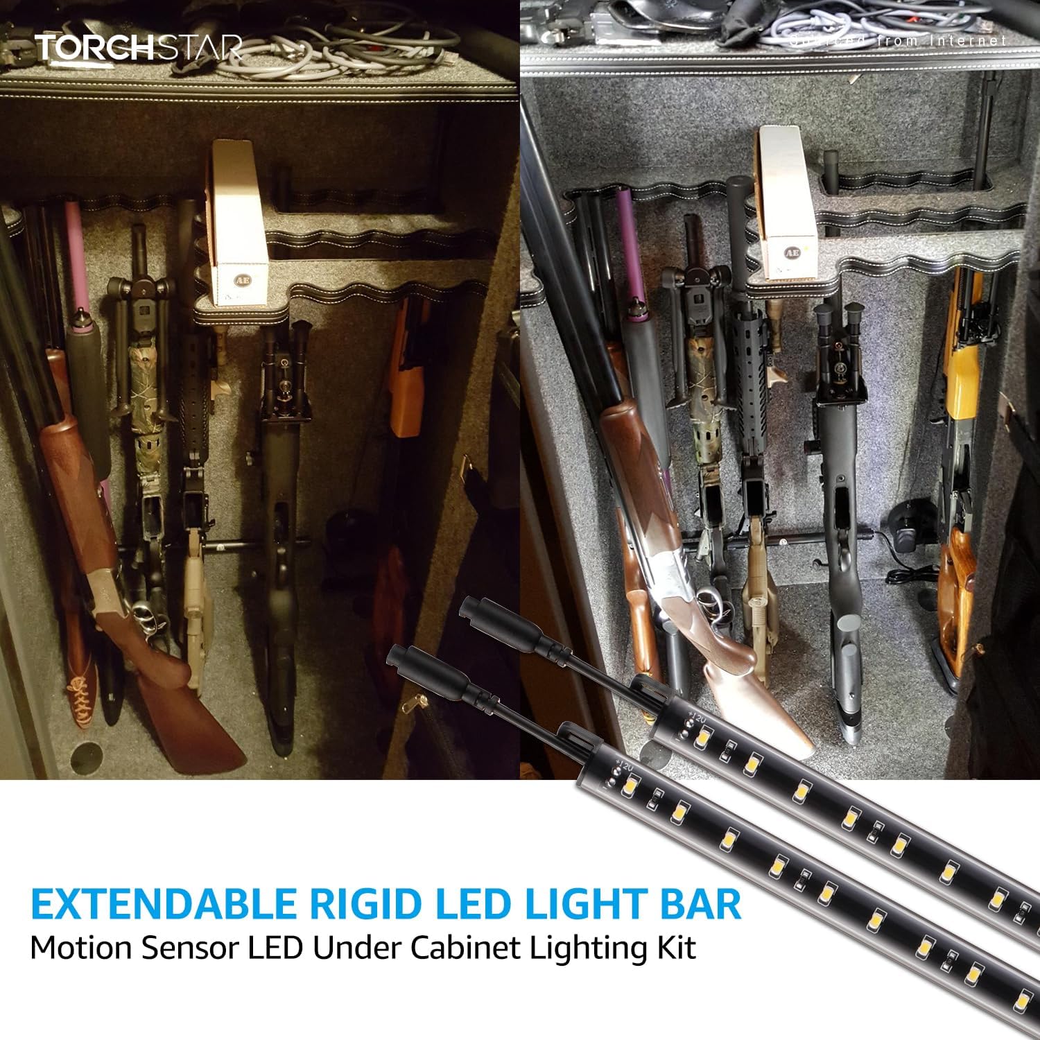 Detalle de TORCHSTAR MHSTPK-SS50 LED Safe Lighting Kit, 4 Bars, 5000K Motion Sensor