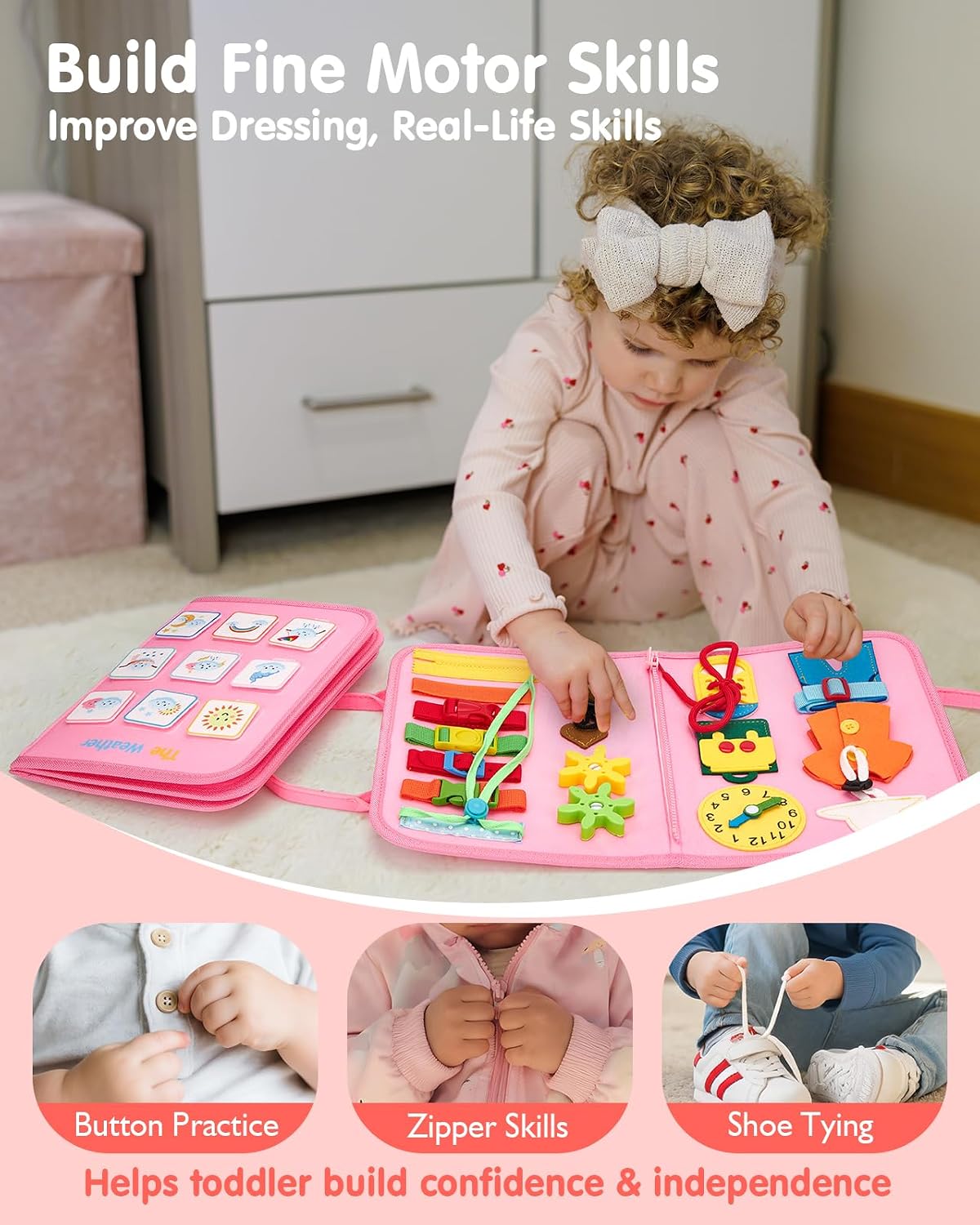 Detalle de hahaland Busy Board for Toddlers 3