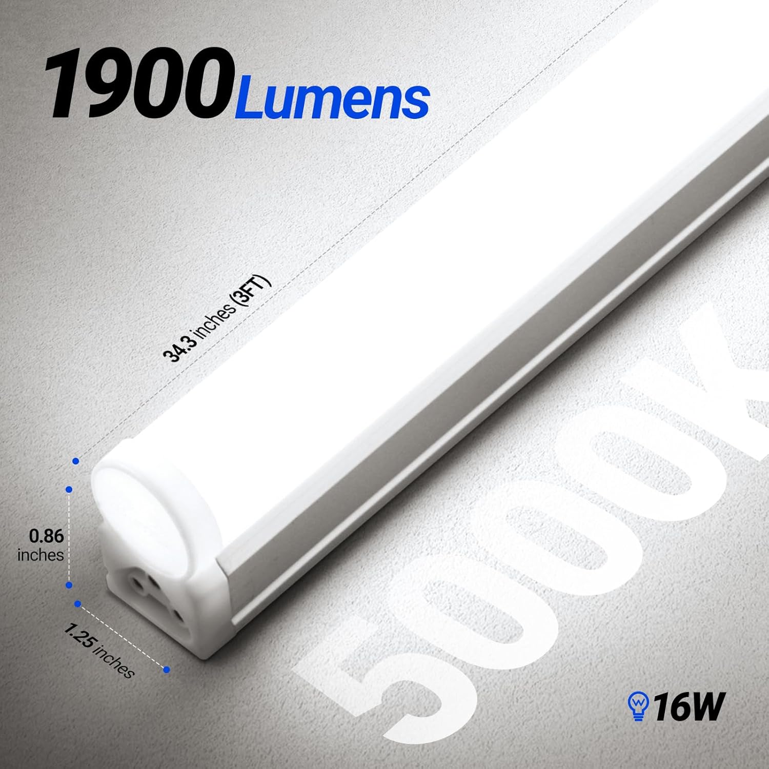 Thumbnail 6 de Barrina T5 3FT LED Shop Light, 6-Pack: 1900 lm, 5000K Daylight, 16W