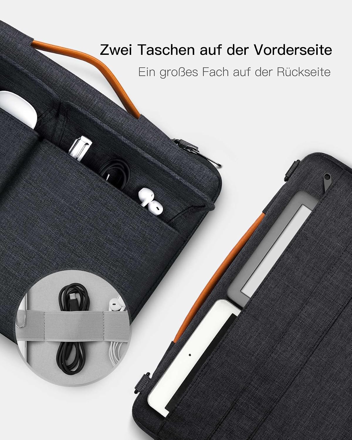 Thumbnail 4 de Inateck 360° Rundumschutz Laptoptasche für bis 15,3 Zoll – Schultertasche mit Organizer