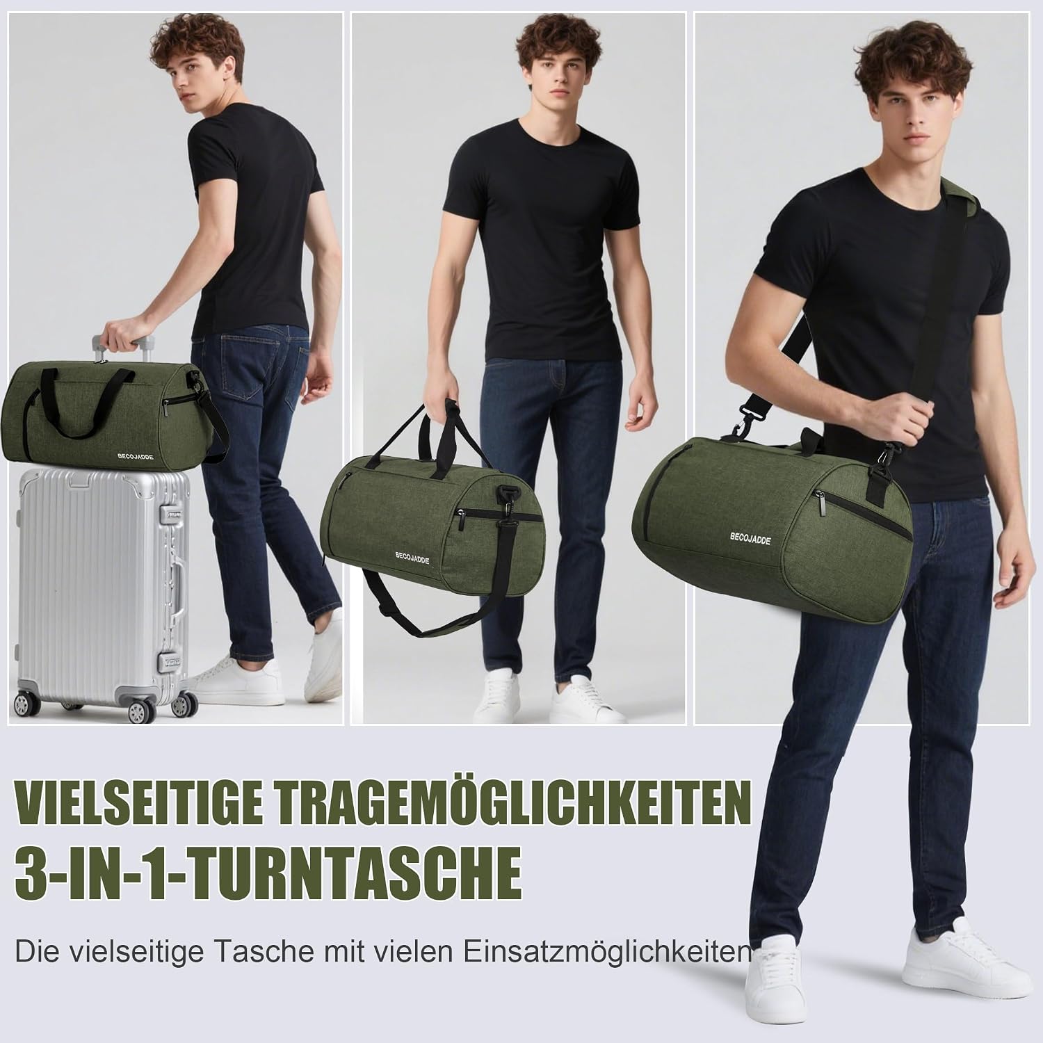 Detalle 2 de BECOJADDE Sporttasche Duffel Bag 25L