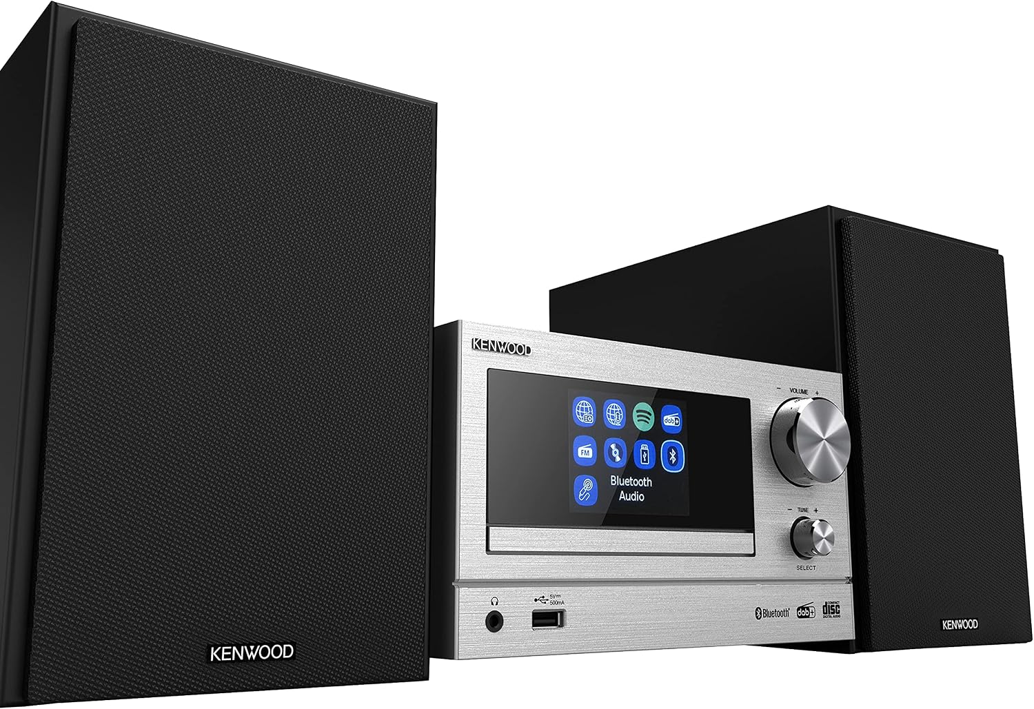Detalle de KENWOOD M-7000S-S: Kompaktes Smart Micro Hi-Fi System mit DAB+, Internet-Radio, CD/USB und Audiostreaming