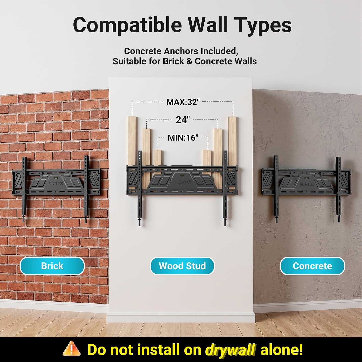 Thumbnail 6 de BONTEC Fixed TV Wall Mount, 0.9-Inch Profile