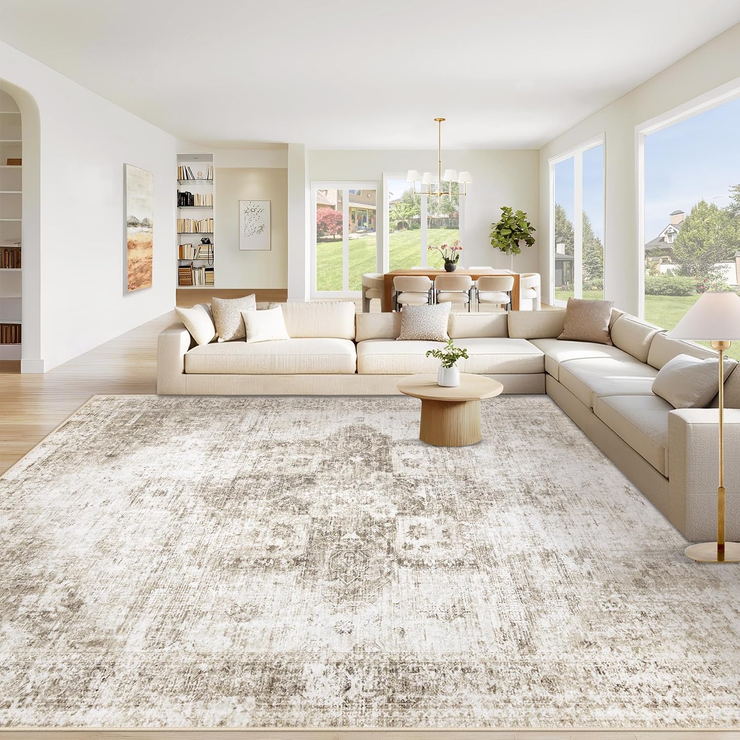 Detalle de Area Rug 10x12 Washable Rug for Living Room